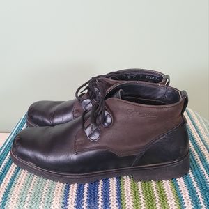Vintage Rhode leather boots, black leather dress boots.